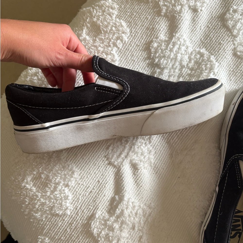 Platform Black Slip on Vans - Picture 2 of 5